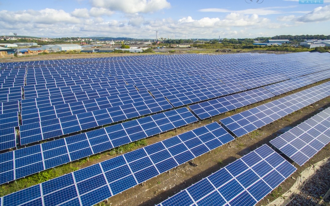 Drone Photography for the Association of British Ports. Solar Array- Barry, South Wales